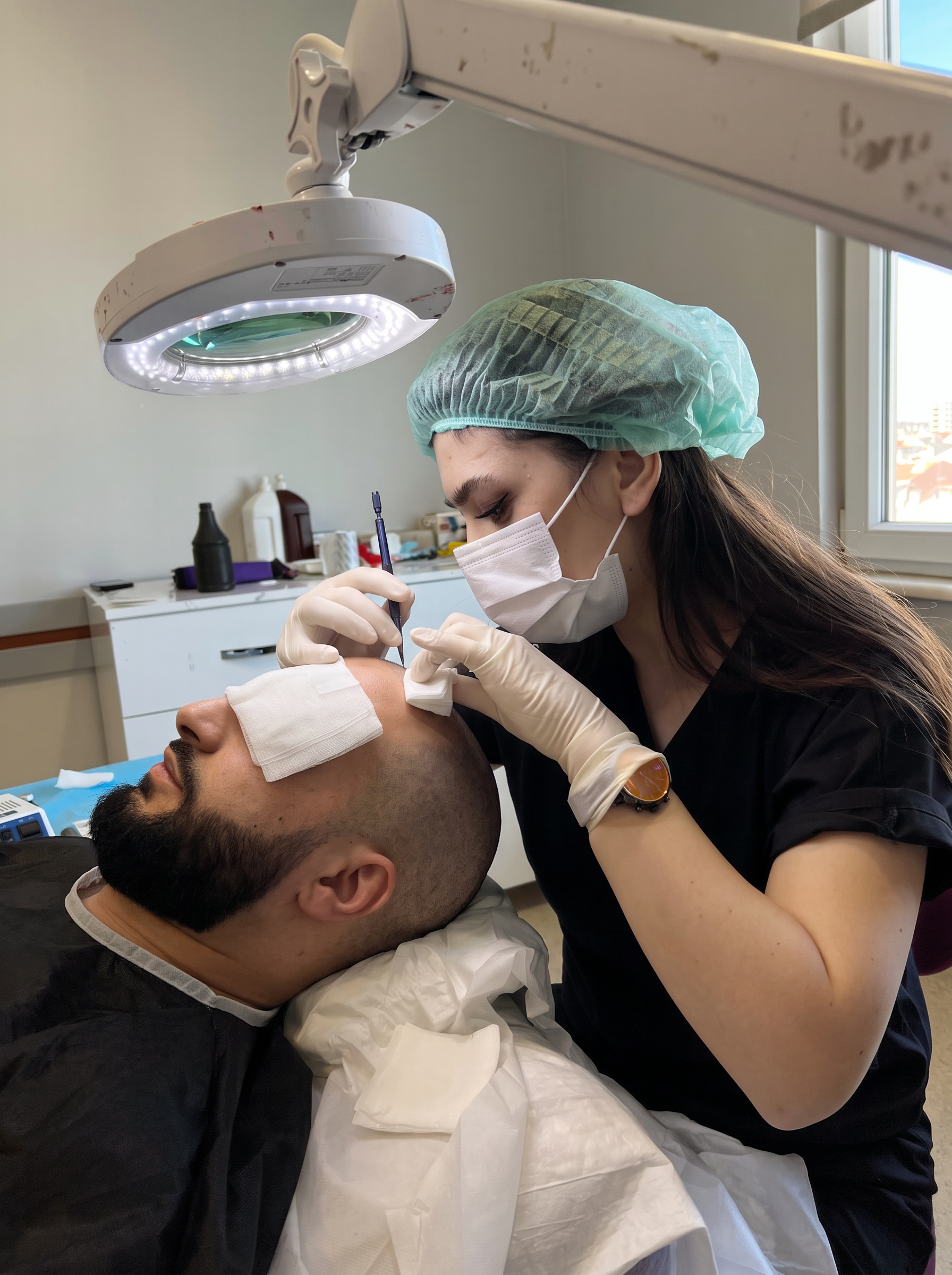 Interieur van de Hairfiks kliniek
